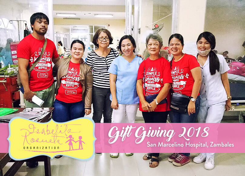 Gift Giving: San Marcelino Hospital, Zambales September 2018. 